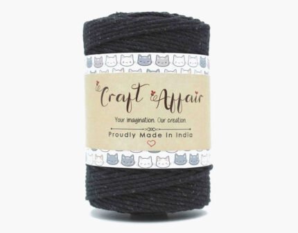 Black - 2 mm Twisted Macrame Cord | Twisted macrame Cord | Macrame cord | Adikala Craft Store | Art Craft | collection | Projects | DIY | Craft | Craft Making