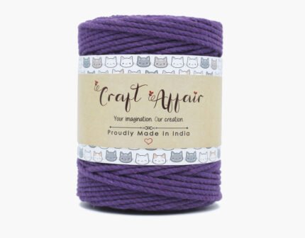 Violet - 3 mm Twisted Macrame Cord | Twisted macrame Cord | Macrame cord | Adikala Craft Store | Art Craft | collection | Projects | DIY | Craft | Craft Making