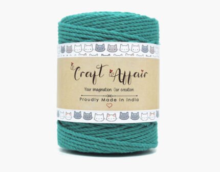 Sea Green - 3 mm Twisted Macrame Cord | Twisted macrame Cord | Macrame cord | Adikala Craft Store | Art Craft | collection | Projects | DIY | Craft | Craft Making