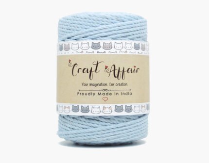 Sky - 3 mm Twisted Macrame Cord | Twisted macrame Cord | Macrame cord | Adikala Craft Store | Art Craft | collection | Projects | DIY | Craft | Craft Making