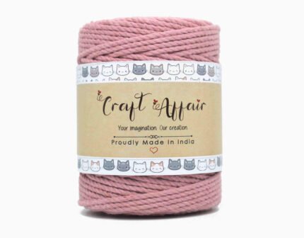 Dust Pink - 3 mm Twisted Macrame Cord | Twisted macrame Cord | Macrame cord | Adikala Craft Store | Art Craft | collection | Projects | DIY | Craft | Craft Making