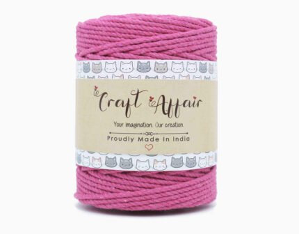 Rani Pink - 3 mm Twisted Macrame Cord | Twisted macrame Cord | Macrame cord | Adikala Craft Store | Art Craft | collection | Projects | DIY | Craft | Craft Making