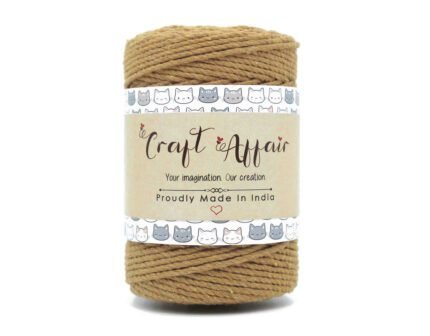 Craft Affair | 3ply Twisted Macrame Cord / Macrame Threads for Wall Hanging, Purse Making, Bag Making