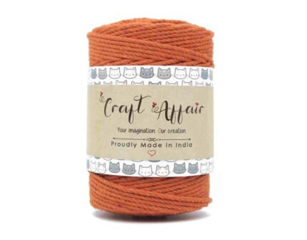 Orange - 2 mm Twisted Macrame Cord | Twisted macrame Cord | Macrame cord | Adikala Craft Store | Art Craft | collection | Projects | DIY | Craft | Craft Making