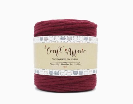 Maroon - 4 mm Single Strand Macrame Cord | Twisted macrame Cord | Macrame cord | Adikala Craft Store | Art Craft | collection | Projects | DIY | Craft | Craft Making