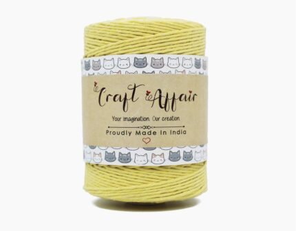 Lemon - 1 mm Single Strand Macrame Cord | Twisted macrame Cord | Macrame cord | Adikala Craft Store | Art Craft | collection | Projects | DIY | Craft | Craft Making