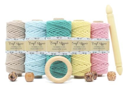 Craft Affair | 3ply Twisted Macrame Kit / Macrame Threads for Wall Hanging, Purse Making, Bag Making