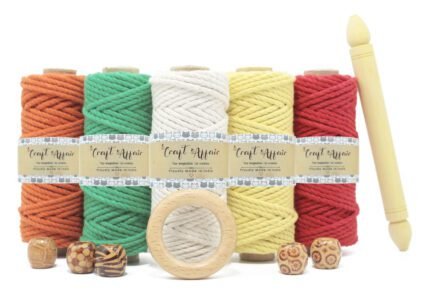 Craft Affair | 3ply Twisted Macrame Kit / Macrame Threads for Wall Hanging, Purse Making, Bag Making