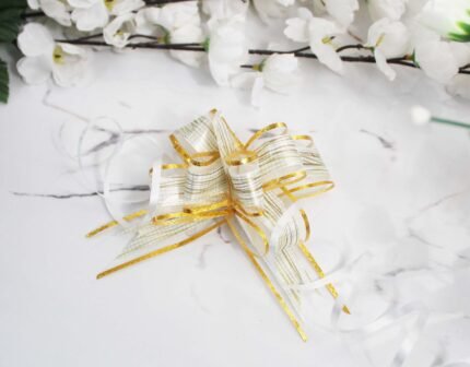 Craft Affair | Flower Ribbon For Gift Packing Golden