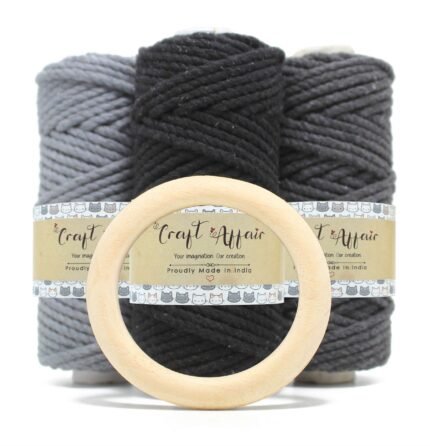 Craft Affair | 3ply Twistwd Macrame Cord Kit / Macrame Threads for Wall Hanging, Purse Making, Bag Making