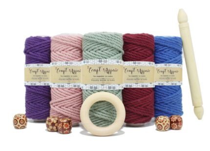 Craft Affair | 3ply Twisted Macrame Kit / Macrame Threads for Wall Hanging, Purse Making, Bag Making