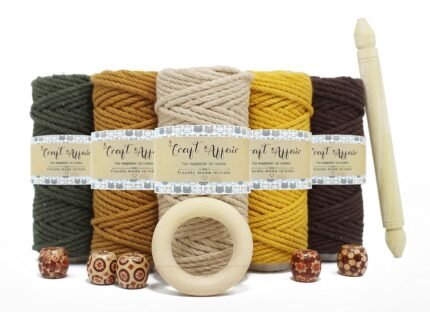 Craft Affair | 3ply Twisted Macrame Kit / Macrame Threads for Wall Hanging, Purse Making, Bag Making