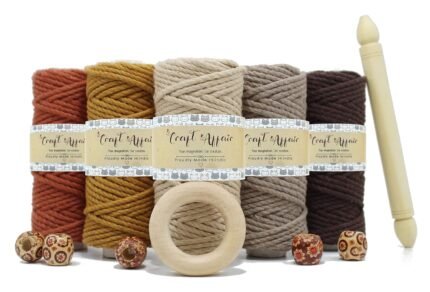 Craft Affair | 3ply Twisted Macrame Kit / Macrame Threads for Wall Hanging, Purse Making, Bag Making