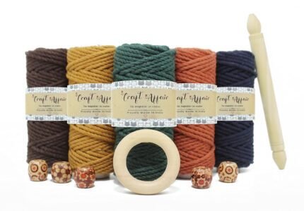 Craft Affair | 3ply Twisted Macrame Kit / Macrame Threads for Wall Hanging, Purse Making, Bag Making