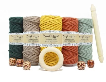 Craft Affair | 3ply Twisted Macrame Kit / Macrame Threads for Wall Hanging, Purse Making, Bag Making