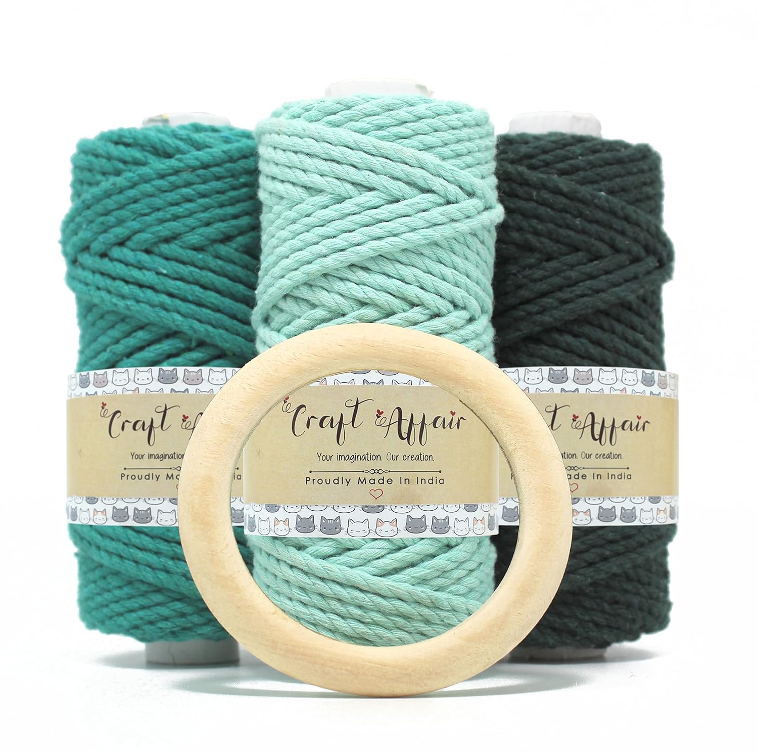 Mint - 3 mm Twisted Macrame Cord | Twisted macrame Cord | Macrame cord | Macrame Combo | Adikala Craft Store | Art Craft | collection | Projects | DIY | Craft | Craft Making