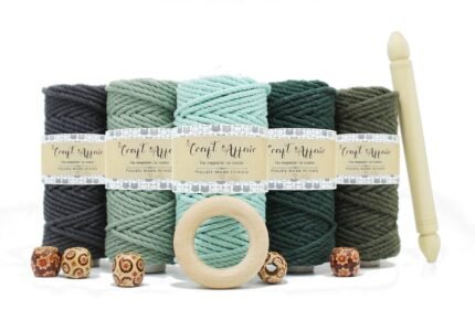 Mint - 3 mm Twisted Macrame Cord | Twisted macrame Cord | Macrame cord | Macrame Combo | Adikala Craft Store | Art Craft | collection | Projects | DIY | Craft | Craft Making