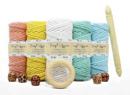 Craft Affair | 3ply Twisted Macrame Kit / Macrame Threads for Wall Hanging, Purse Making, Bag Making