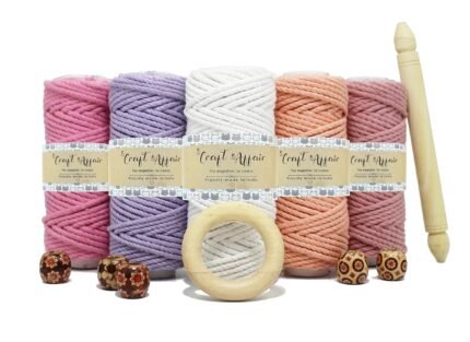 Craft Affair | 3ply Twisted Macrame Kit / Macrame Threads for Wall Hanging, Purse Making, Bag Making