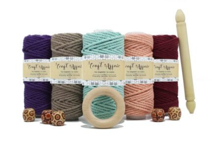 Craft Affair | 3ply Twisted Macrame Kit / Macrame Threads for Wall Hanging, Purse Making, Bag Making