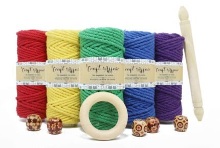 Craft Affair | 3ply Twisted Macrame Kit / Macrame Threads for Wall Hanging, Purse Making, Bag Making