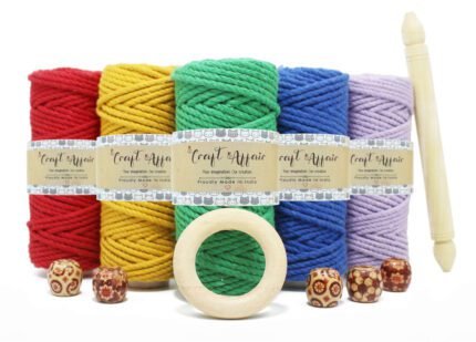 Craft Affair | 3ply Twisted Macrame Kit / Macrame Threads for Wall Hanging, Purse Making, Bag Making