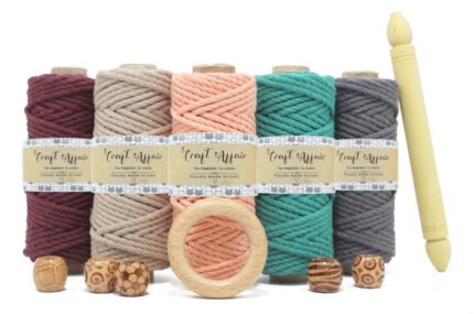 Craft Affair | 3ply Twisted Macrame Kit / Macrame Threads for Wall Hanging, Purse Making, Bag Making