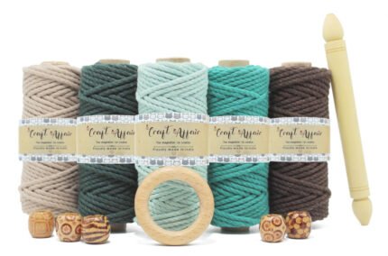 Craft Affair | 3ply Twisted Macrame Kit / Macrame Threads for Wall Hanging, Purse Making, Bag Making