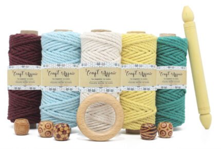 Craft Affair | 3ply Twisted Macrame Kit / Macrame Threads for Wall Hanging, Purse Making, Bag Making