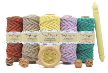 Craft Affair | 3ply Twisted Macrame Kit / Macrame Threads for Wall Hanging, Purse Making, Bag Making