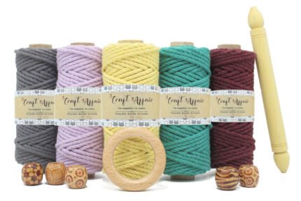 Craft Affair | 3ply Twisted Macrame Kit / Macrame Threads for Wall Hanging, Purse Making, Bag Making