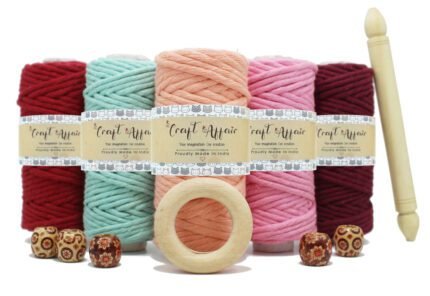 Craft Affair | Single Strand Macrame Kit / Macrame Threads for Wall Hanging, Purse Making, Bag Making