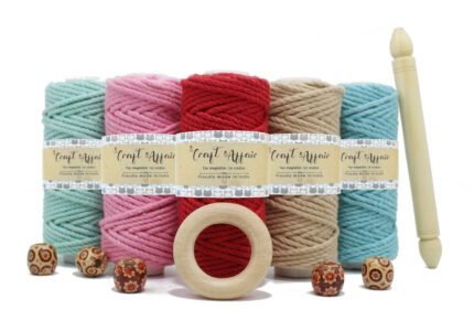 Craft Affair | 3ply Twisted Macrame Kit / Macrame Threads for Wall Hanging, Purse Making, Bag Making