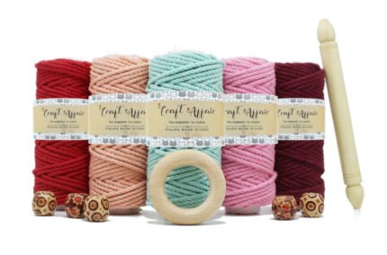 Craft Affair | 3ply Twisted Macrame Kit / Macrame Threads for Wall Hanging, Purse Making, Bag Making