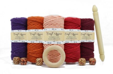 Craft Affair | 3ply Twisted Macrame Kit / Macrame Threads for Wall Hanging, Purse Making, Bag Making