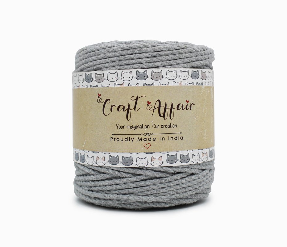 Craft Affair | 3ply Twisted Macrame Cord / Macrame Threads for Wall Hanging, Purse Making, Bag Making