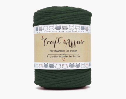 Bottle Green - 3 mm Single Strand Macrame Cord | Twisted macrame Cord | Macrame cord | Adikala Craft Store | Art Craft | collection | Projects | DIY | Craft | Craft Making