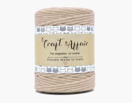 Beige - 3 mm Single Strand Macrame Cord | Twisted macrame Cord | Macrame cord | Adikala Craft Store | Art Craft | collection | Projects | DIY | Craft | Craft Making