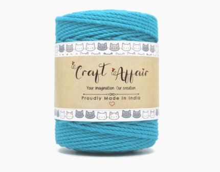 Firozi - 3 mm Twisted Macrame Cord | Twisted macrame Cord | Macrame cord | Adikala Craft Store | Art Craft | collection | Projects | DIY | Craft | Craft Making