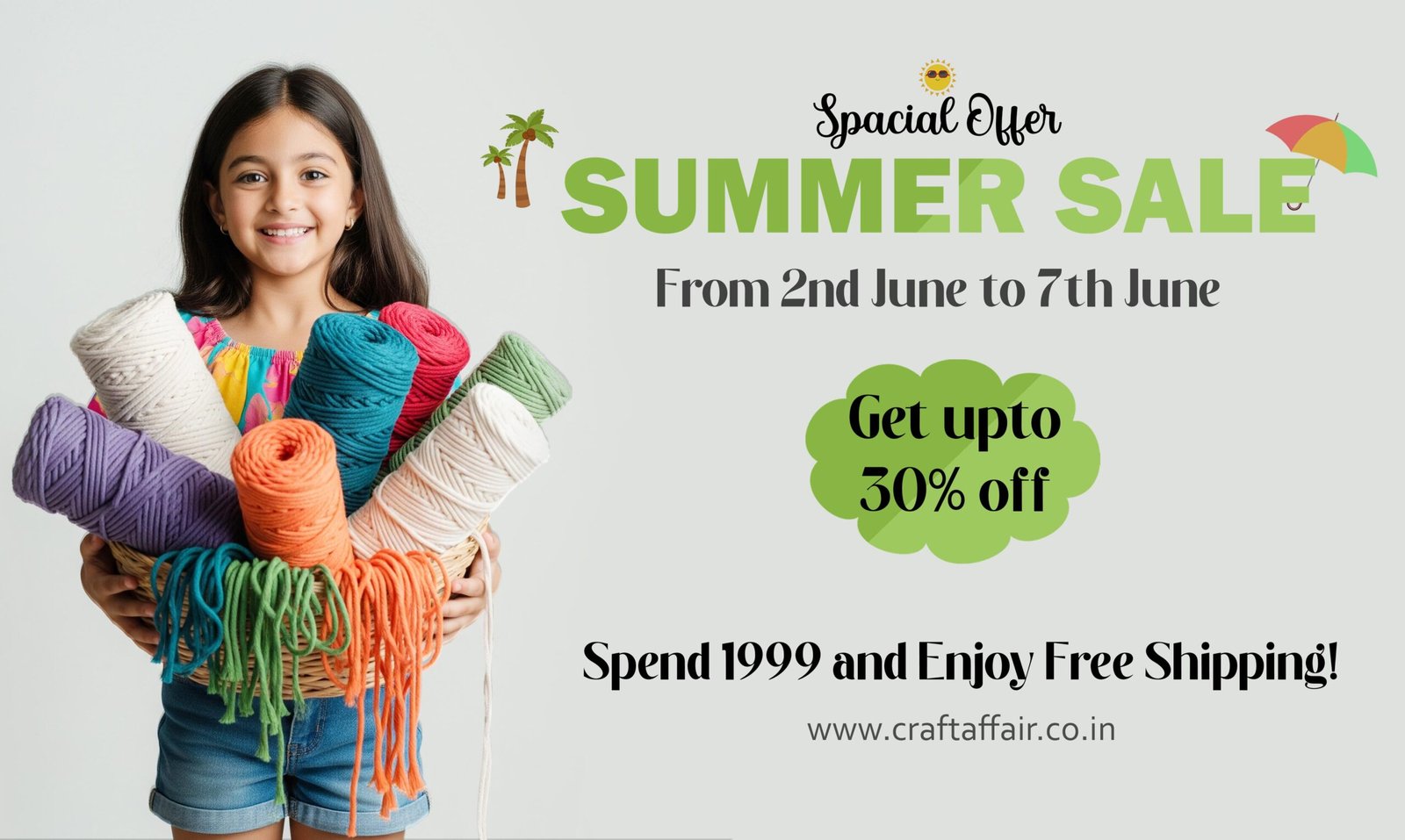 Home Page 1 Craft Affair | Summer sale on craft items and macrame cords