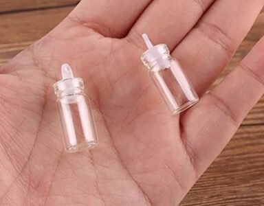 Transparent Tiny (22mm) wish bottle with Cork Stopper 1ml  Mini Containers - Image 2