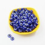Evil Eye Tablet Shape (8mm) For Bracelet Making, Jewellery Making And Decoration