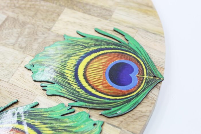 MDF Mor Pankh (4x10cm) | Decorative Craft Cutout - Image 3