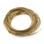 Golden Leather Cord (2mm, 20 Meter) for Bag Making, Purse Making, Jewellery Making and Crafting