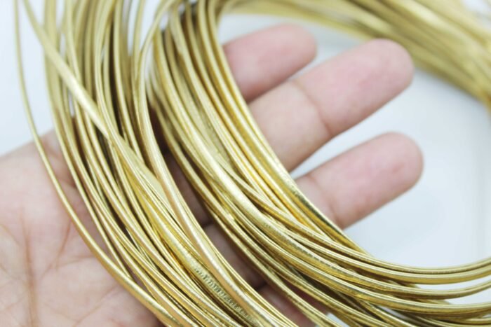 Golden Leather Cord (2mm, 20 Meter) for Bag Making, Purse Making, Jewellery Making and Crafting - Image 3